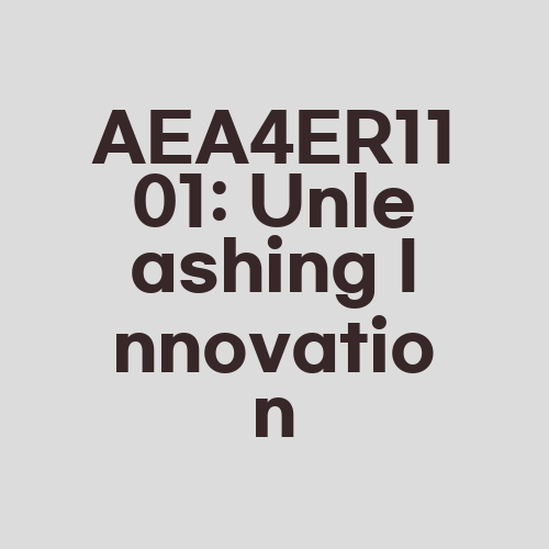 AEA4ER1101: Unleashing Innovation